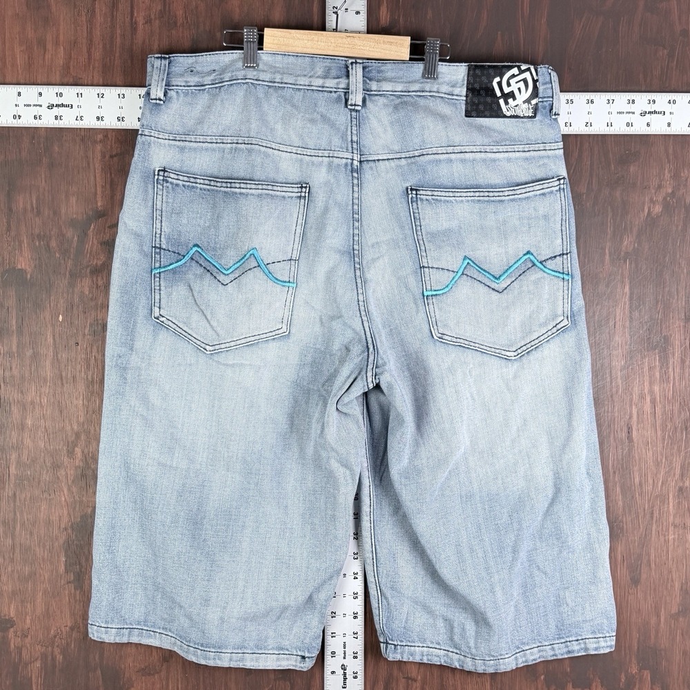 Vtg Southpole Light Wash Denim Jean Shorts Jorts Blue Hip-Hop Y2K Baggy Mens 40